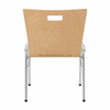 OK-2065S Stackable Plywood Conference Training Chair with Fabric Cushion Seat and Metal Frame
