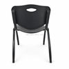 OK-508M Stackable Plastic Classroom Chair with Cushioned Seat and Black Powder-Coated Metal Legs