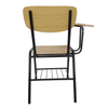 OK-2061TBS Stackable Plywood Training Chair with Writing Tablet and Book Rack
