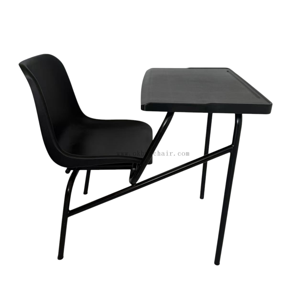 OK-505LT Integrated Classroom Desk Chair with PP Seat and Writing Table for School University Training Room