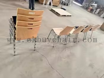OK-2065 Stackable Plywood Conference Chair with Metal Frame
