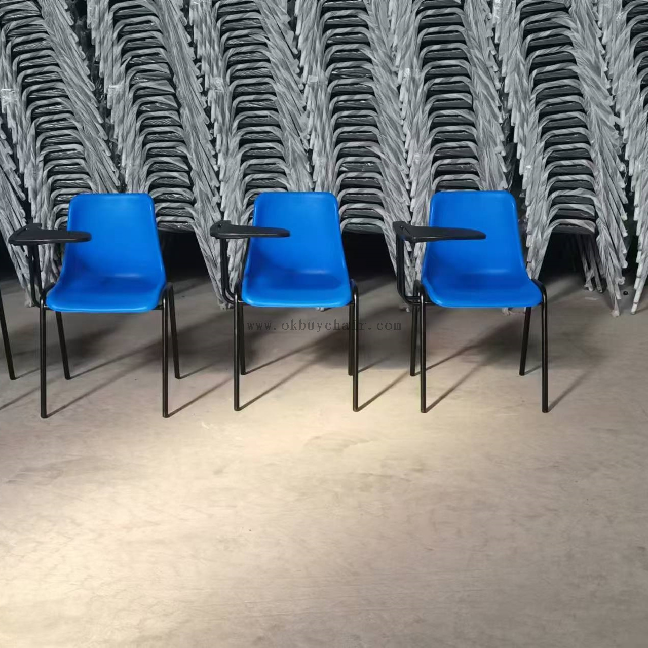 Plastic Training Conference Chair with Writing Tablet for Lecture Hall and Classroom Seating