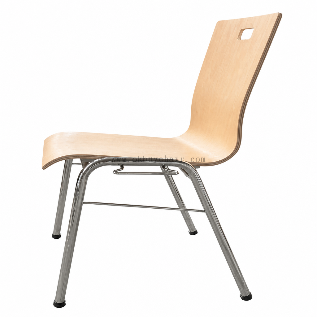 OK-2065 Stackable Plywood Conference Chair with Metal Frame