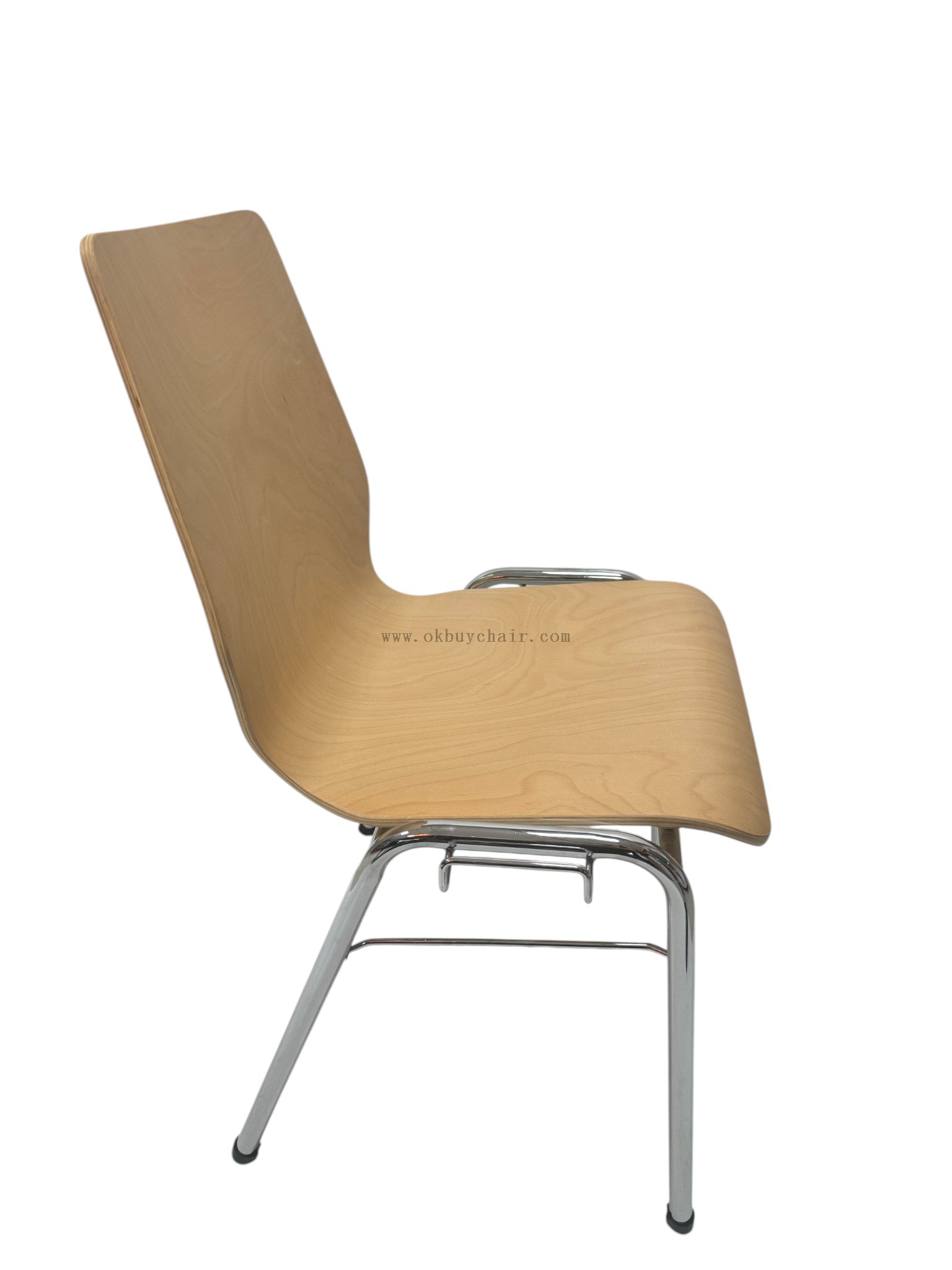 OK-2062 Stackable Plywood Conference Chair with Chrome Frame and Linking Hooks