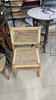 Natural Beech Wood Folding Chair with Woven Rope Seat and Back for Event Rental Conference Seating