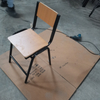 2066 KD Wood Board Training Chair with Durable Metal Frame, Space-Saving Stackable Seating for Multi-purpose Hall and Rental