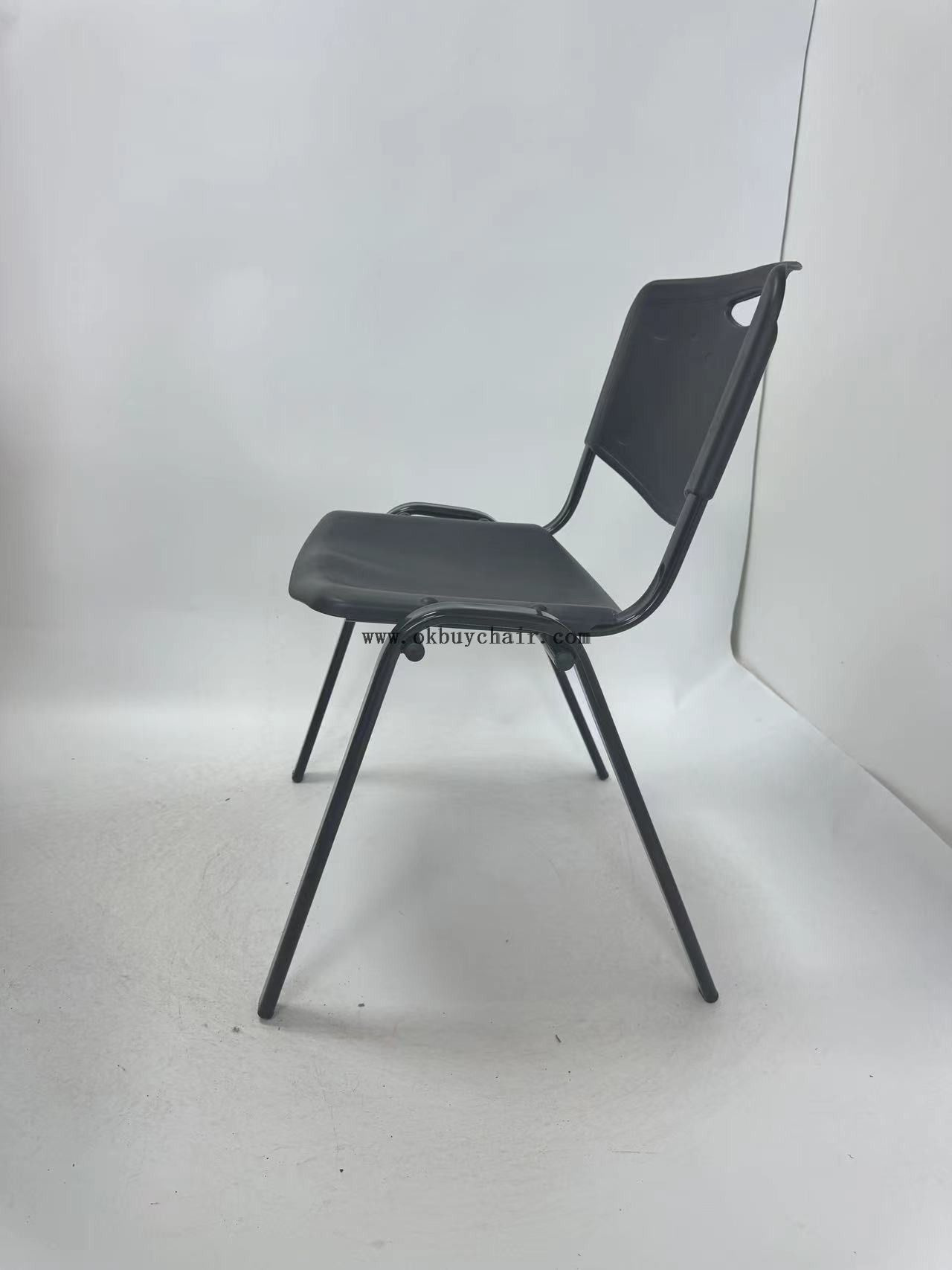 Wholesale PP Plastic Multi-purpose Hall Chair for Educational Institutions and Meeting Rooms, Powder Coated Iron Frame