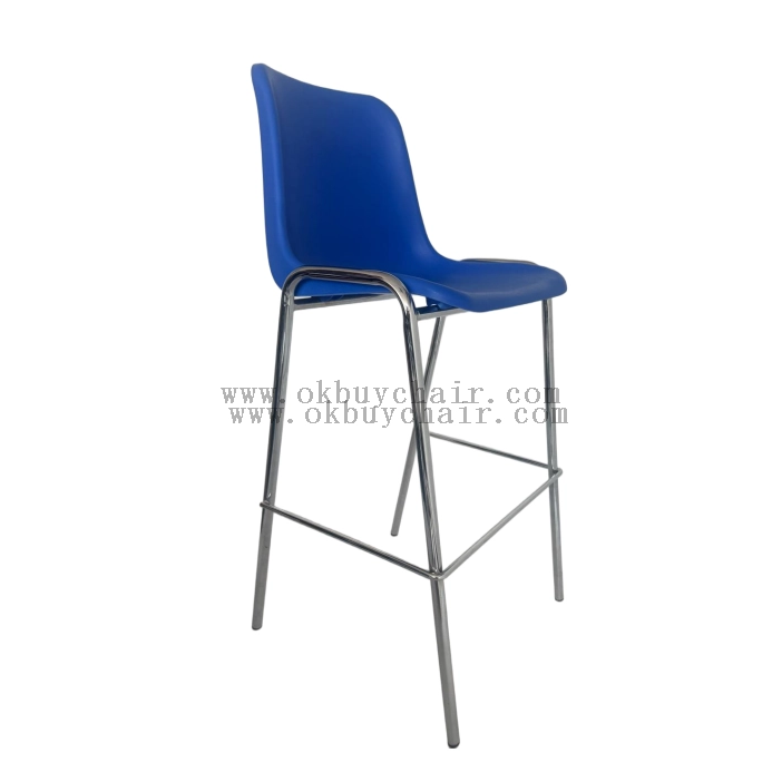 OK-505BC PP Plastic Bar Chair with Metal Frame and Footrest