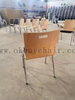 OK-2065S Stackable Plywood Conference Training Chair with Fabric Cushion Seat and Metal Frame