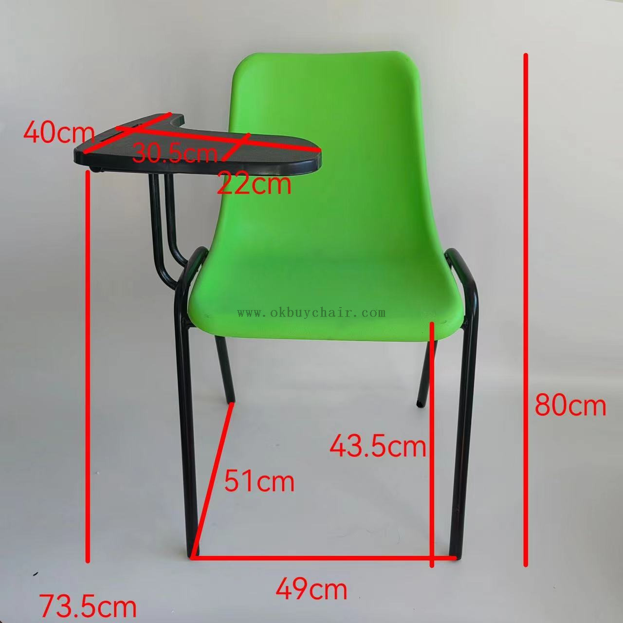 Plastic Training Conference Chair with Writing Tablet for Lecture Hall and Classroom Seating