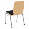 OK-2062BS Stackable Plywood Conference Chair with Fabric Cushion Seat and Back