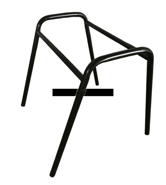 OK-505FB Black Powder Coated Steel Chair Frame Component for Stackable Classroom Training and Event Chairs