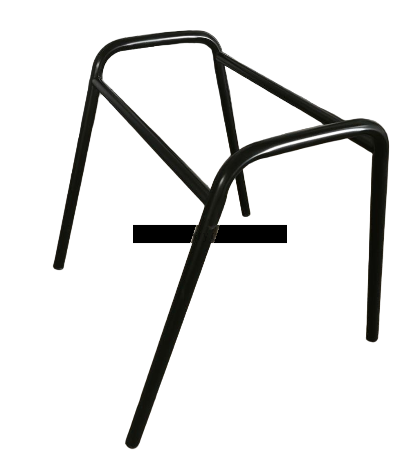 OK-505FB Black Powder Coated Steel Chair Frame Component for Stackable Classroom Training and Event Chairs