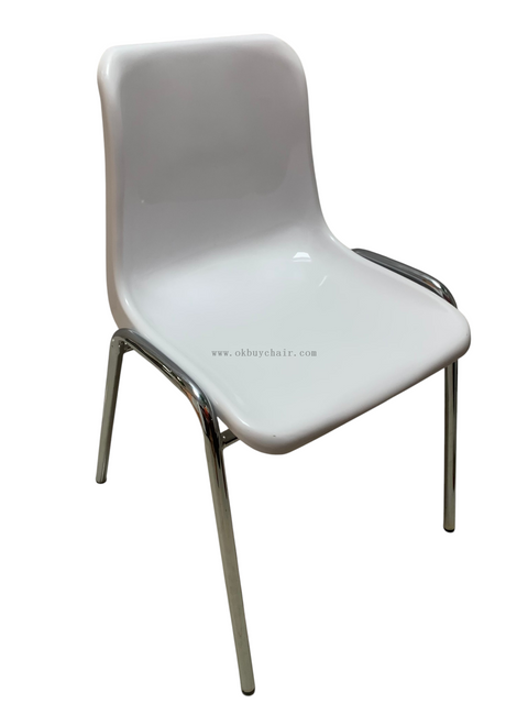 OK-505NC chair shinny shell with chrome leg school chair