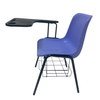 OK-505DGS PP School Training Chair Stackable Linking PP Training Chair with Writing Tablet Cup Holder and Book Basket for Classroom