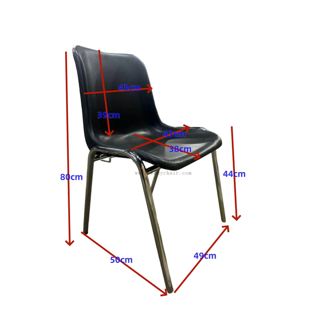 OK505GC Stackable Interlocking Plastic Conference Chair with Integrated Hooks