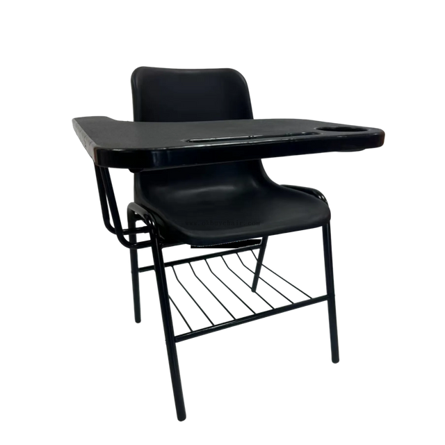 Training Chair with Large Plastic Writing Tablet and Screw-Fixed Book Basket
