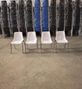Nordic Modern PP Plastic Dining Chair with Chrome Metal Legs Stackable