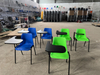 OK-505WDGS Plastic Training Chair with Big Writing Tablet And Hanging Bookrack for Schools