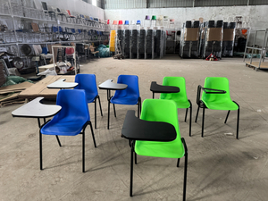 OK-505WDGS Plastic Training Chair with Big Writing Tablet And Hanging Bookrack for Schools