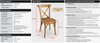 OK-7002 Solid Wood Cross Back Chair Stackable Event Chair