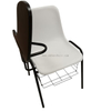 OK-505XGS Modern Ergonomic School Chair with Writing Tablet and Storage Basket Metal Frame PP Plastic Student Classroom Lecture Training Chair