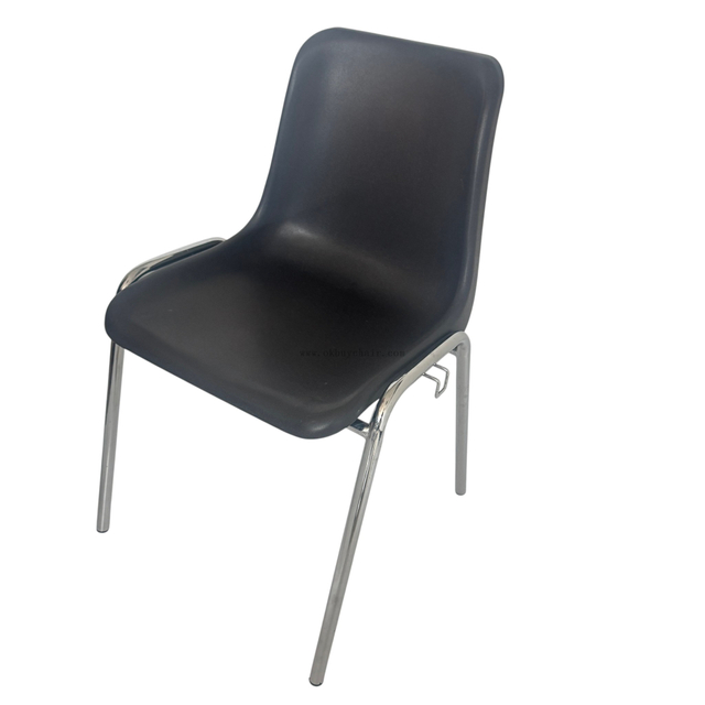 OK505GC Stackable Plastic Linking Chair with Chrome Steel Frame for Conference Training Event Row Seating