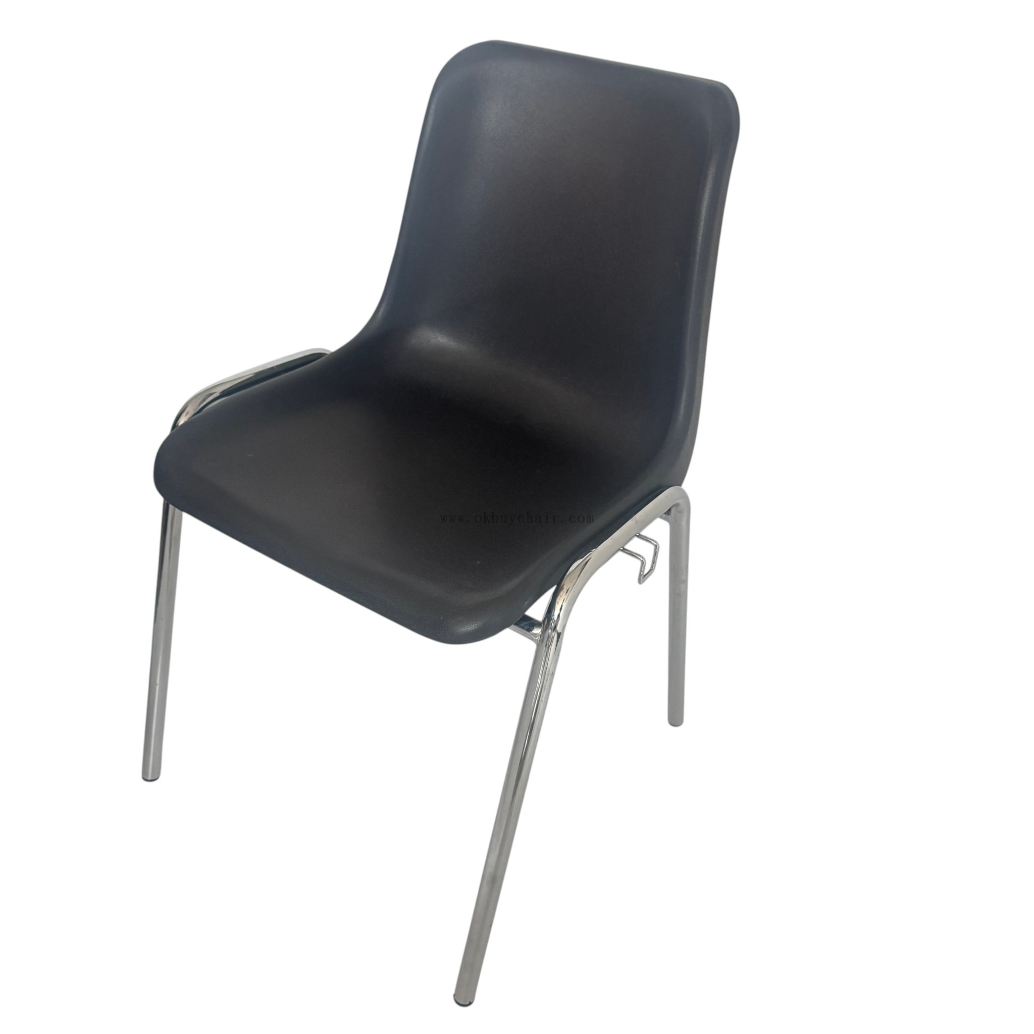 OK505GC Stackable Plastic Linking Chair with Chrome Steel Frame for Conference Training Event Row Seating