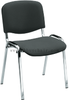 chrome leg black fabric conference chair