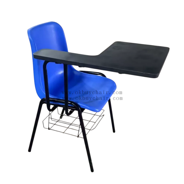 Training Chair with Plywood Writing Tablet and Detachable Book Basket