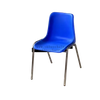 Outdoor Rust-Resistant Plastic Chair with Stainless Steel Legs