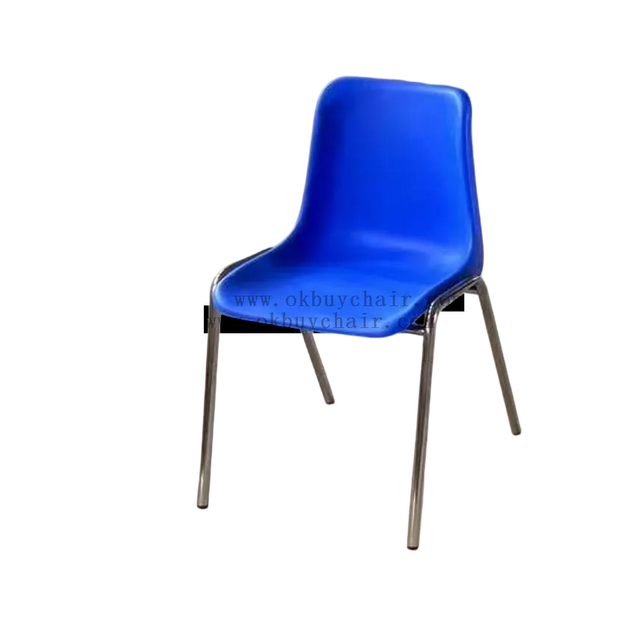 Outdoor Rust-Resistant Plastic Chair with Stainless Steel Legs