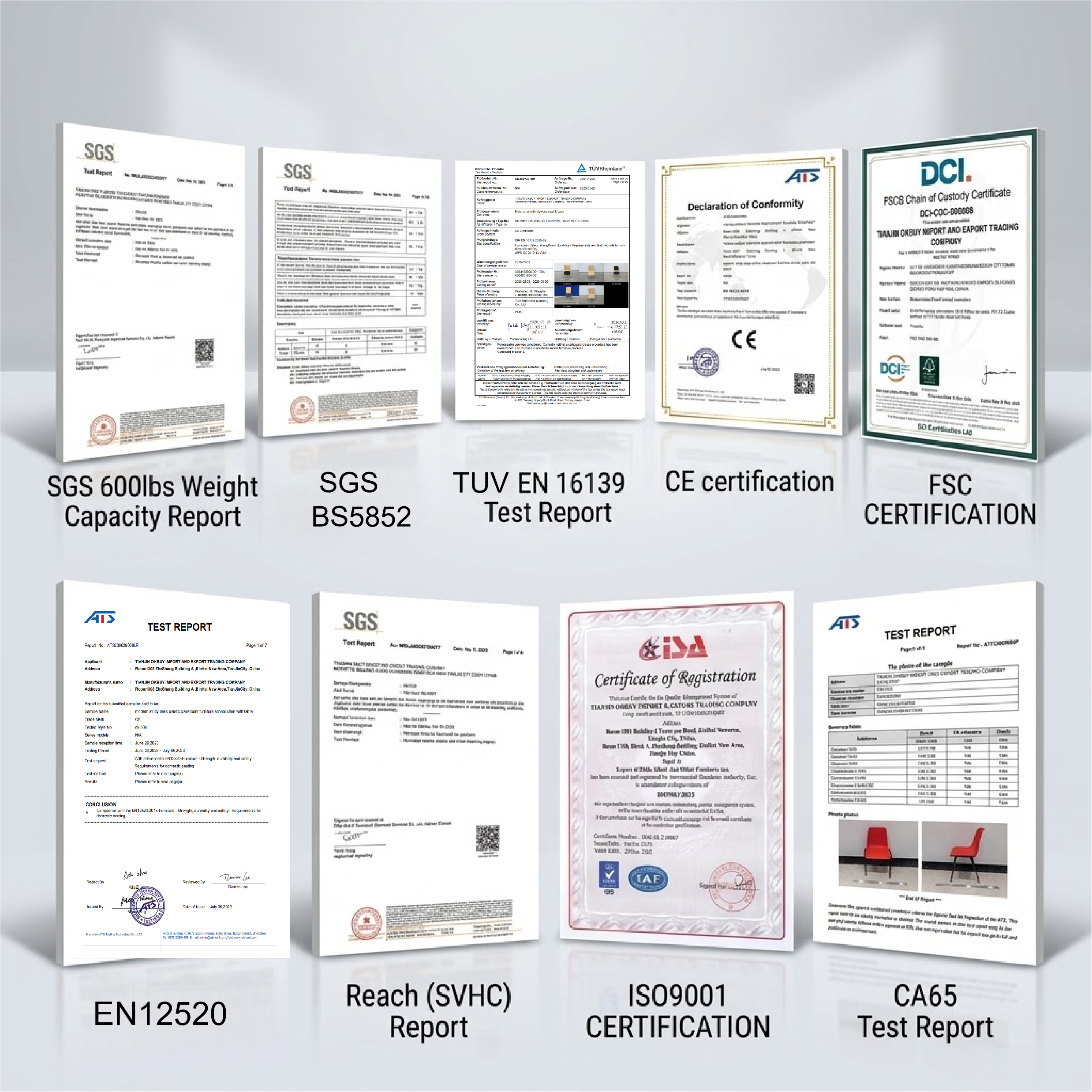 Documented proof of SGS, CE, and REACH certifications ensuring product reliability