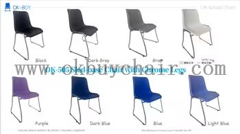 Durable PP Plastic Sled Base Chair with Polished Chrome Metal Frame Heavy Duty Stackable Side Meeting Chair for Office Furniture