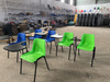 OK-505WDGS Plastic Training Chair with Big Writing Tablet And Hanging Bookrack for Schools