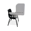 OK-505WDNS Stackable Training Chair with Large Writing Tablet and Book Rack for Classroom Lecture Hall and Examination Room