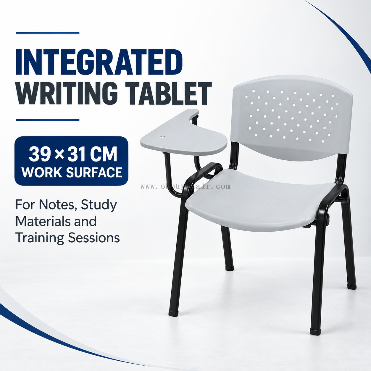 lecture chair with writing pad卖点图.png