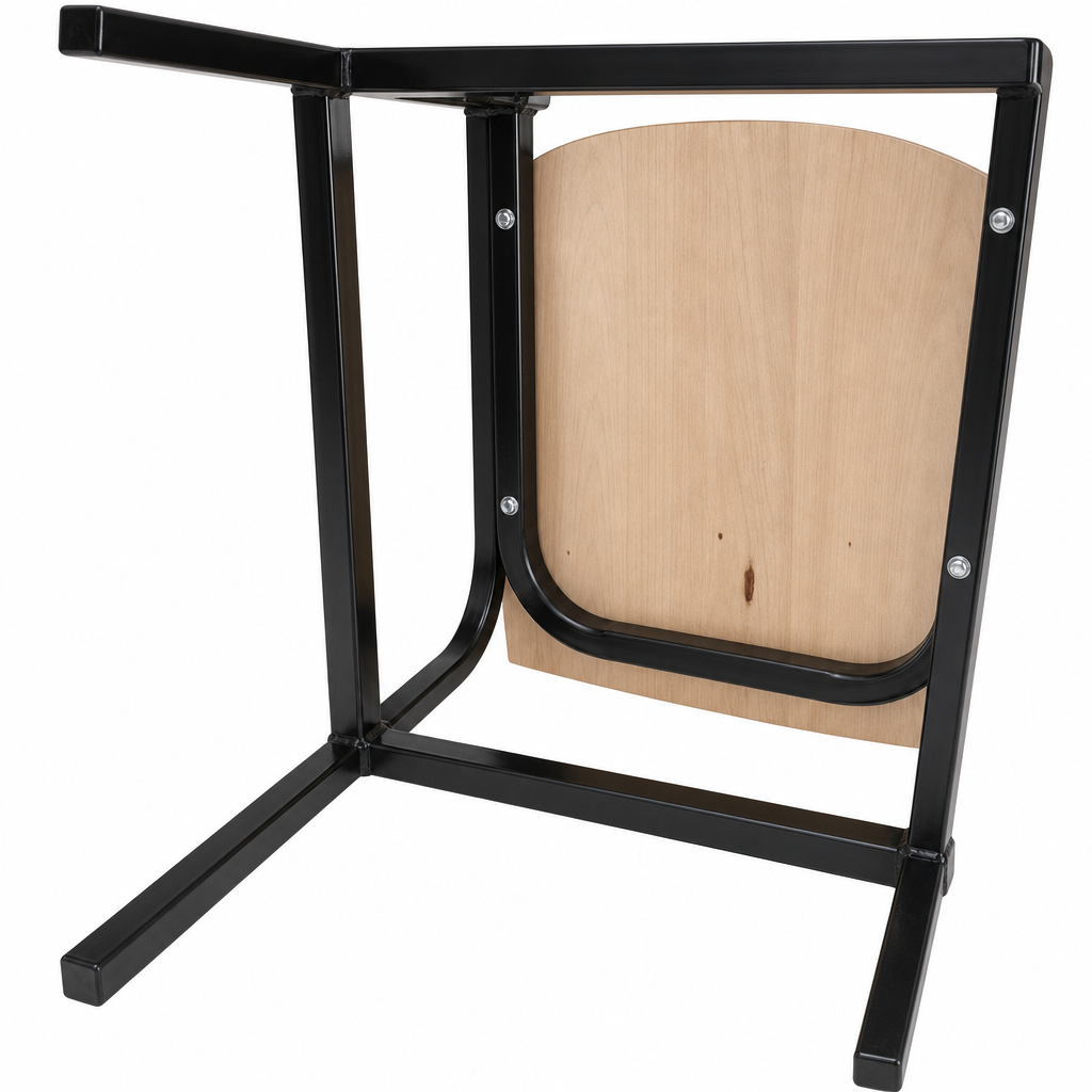 OK-2064 Space-Saving KD Wooden Board Training Chair with 600lbs Capacity for Educational Institutions and Seminar Rooms