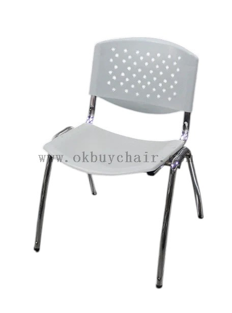 OK-509M Stackable PP Training Chair with Heart-Shaped Steel Frame