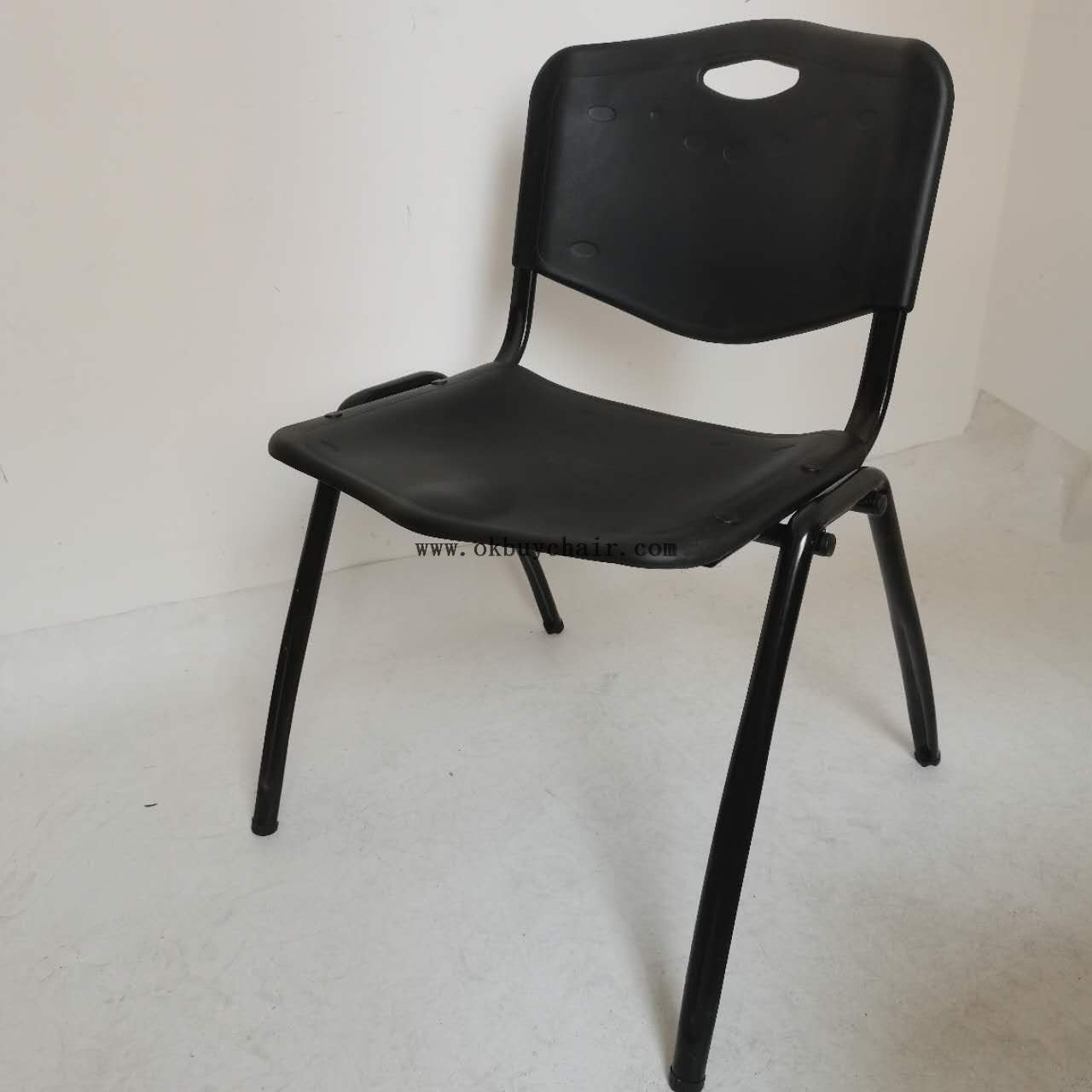 Stackable Plastic Conference Chair with Heart Shape Metal Legs for Event Seating and Church Hall Use