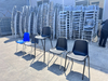 OK-505B Black Leg Plastic Bar Chair for Training Cafeteria