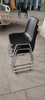 Durable PP Plastic Sled Base Chair with Polished Chrome Metal Frame Heavy Duty Stackable Side Meeting Chair for Office Furniture