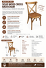 OK-7002 Solid Wood Cross Back Chair Stackable Event Chair