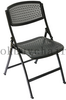 Reinforced Black PP Folding Chair with Steel Frame for Conference Training School and Event Seating
