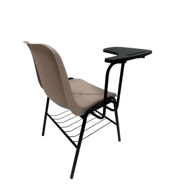 OK-505XNS Stackable Student Training Chair with Writing Tablet Desk PP Plastic Classroom Lecture School Chair with Metal Frame