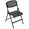 OK-344 Black Mesh PP Folding Chair with Powder Coated Steel Frame for Training Conference and Event Seating