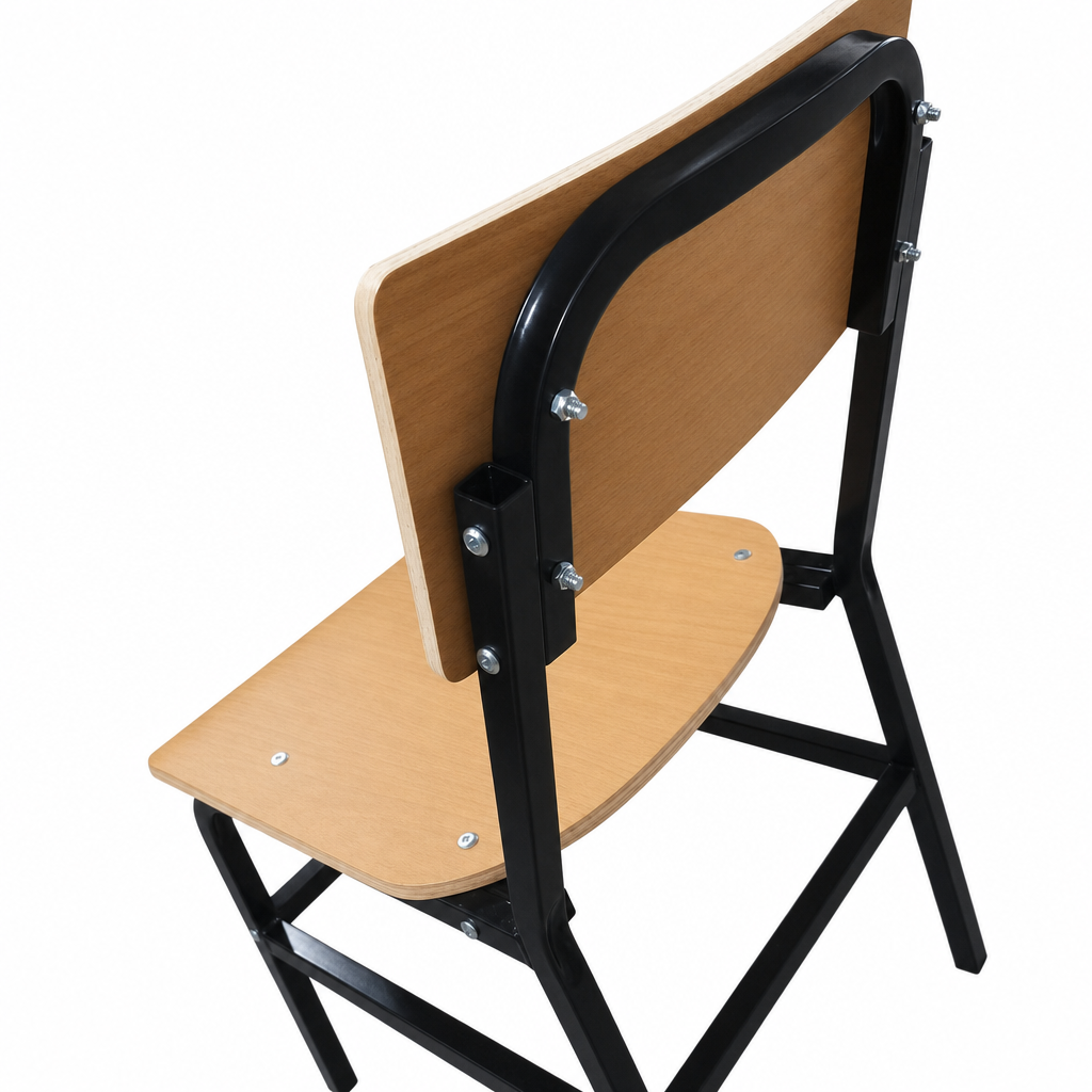 OK-2064 Space-Saving KD Wooden Board Training Chair with 600lbs Capacity for Educational Institutions and Seminar Rooms