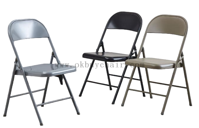 All Metal Folding Chair with Powder Coated Steel Frame for Conference Training School and Event Seating