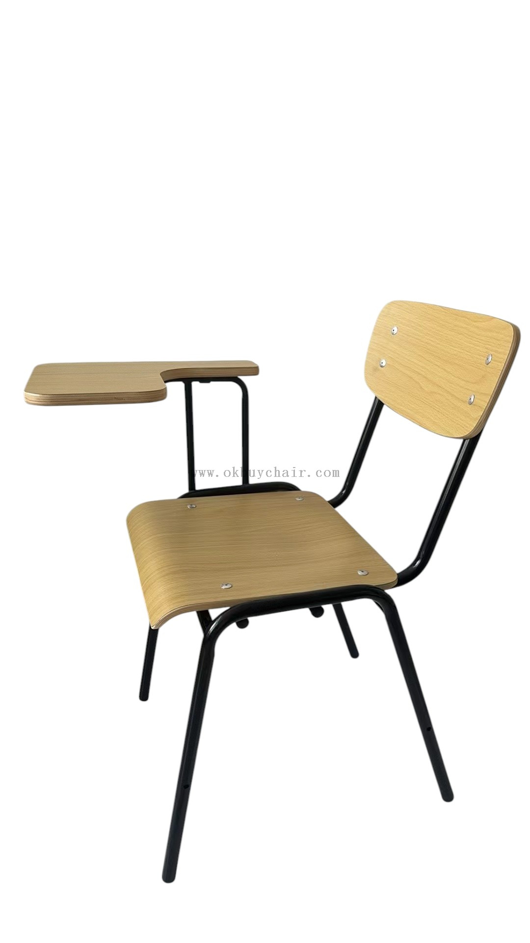 OK-2061T Stackable Plywood Training Chair with Writing Tablet