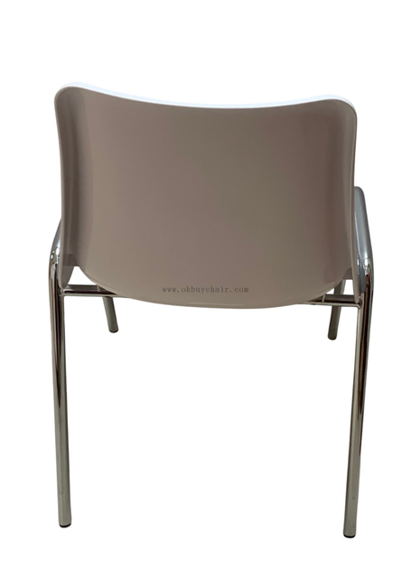 OK-505 chair shinny shell with chrome leg school chair